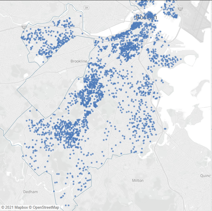 Mapping the 2021 Boston Mayoral Campaign Contributions